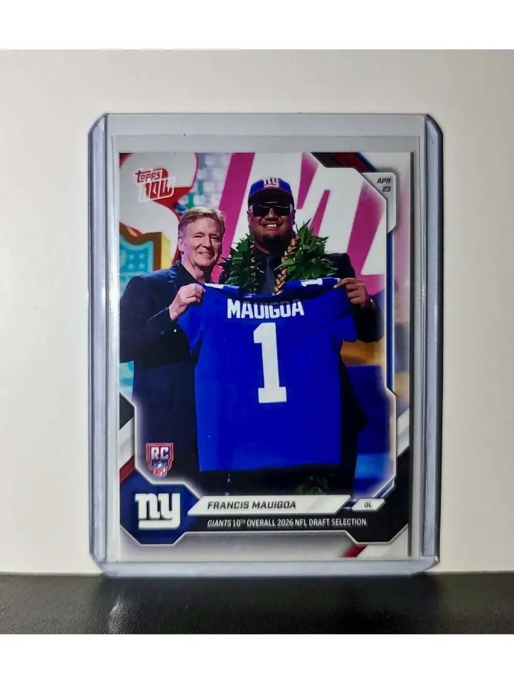 Francis Mauigoa Rookie 2026 Topps Now Draft Night #FMAU Card New York Giants